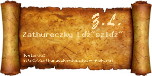 Zathureczky László névjegykártya
