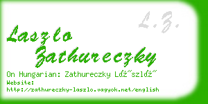 laszlo zathureczky business card